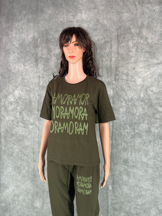 Jogger Set for Women - Olive Green