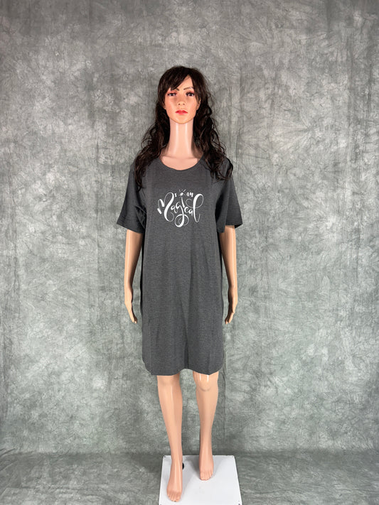 Soft Cotton Long Tee - Grey