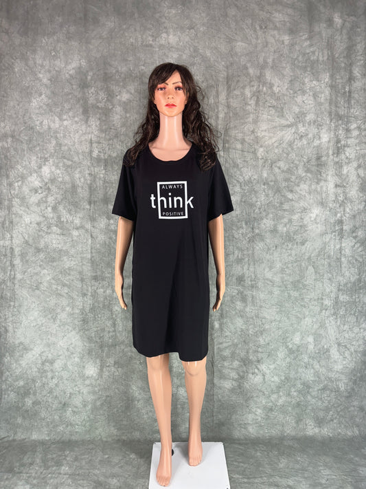 Soft Cotton Long Tee - Black