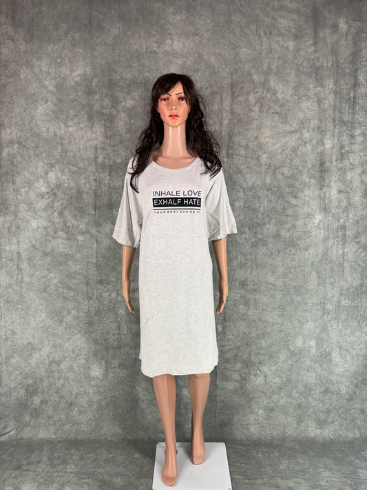 Soft Cotton Long Tee - Grey