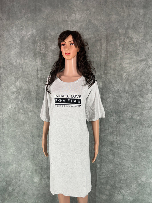 Soft Cotton Long Tee - Grey