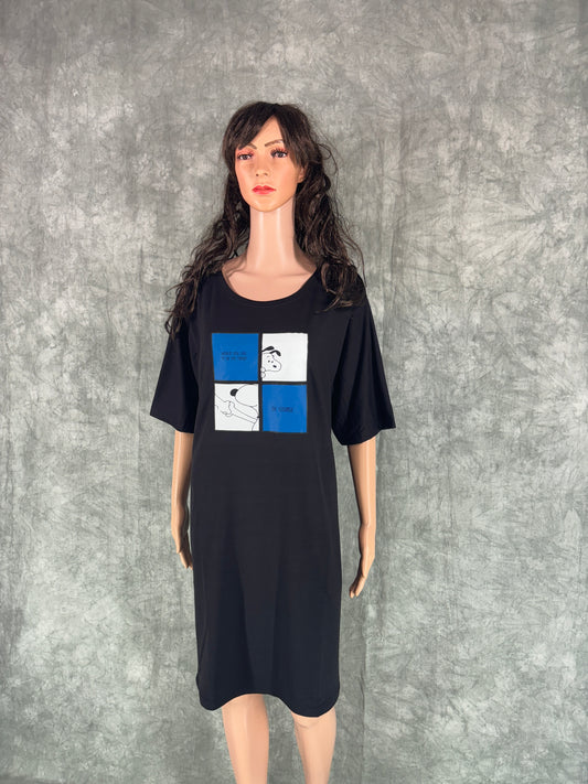 Soft Cotton Long Tee - Black