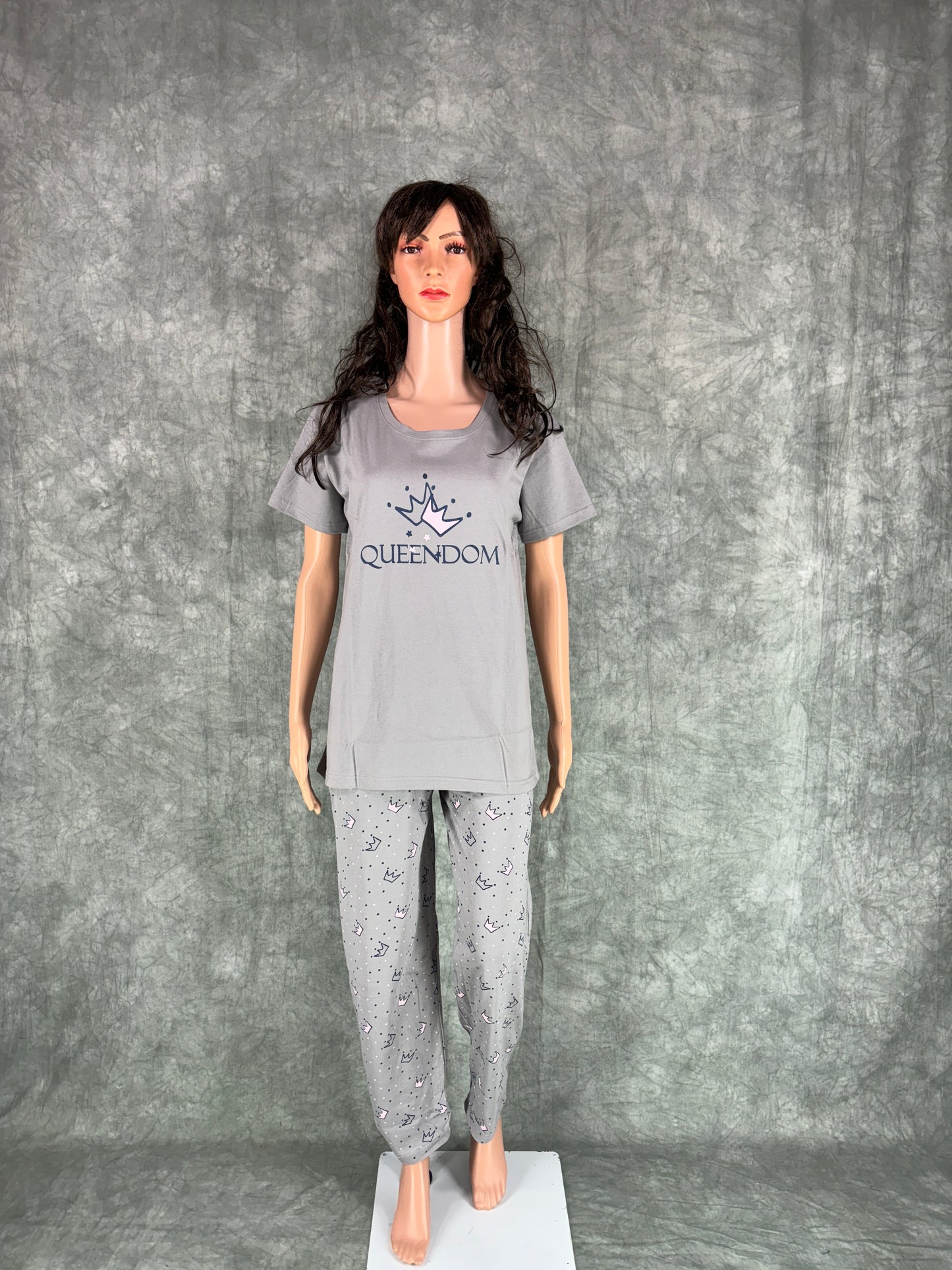 Haniya Cotton Co-ord Set for Women - Grey