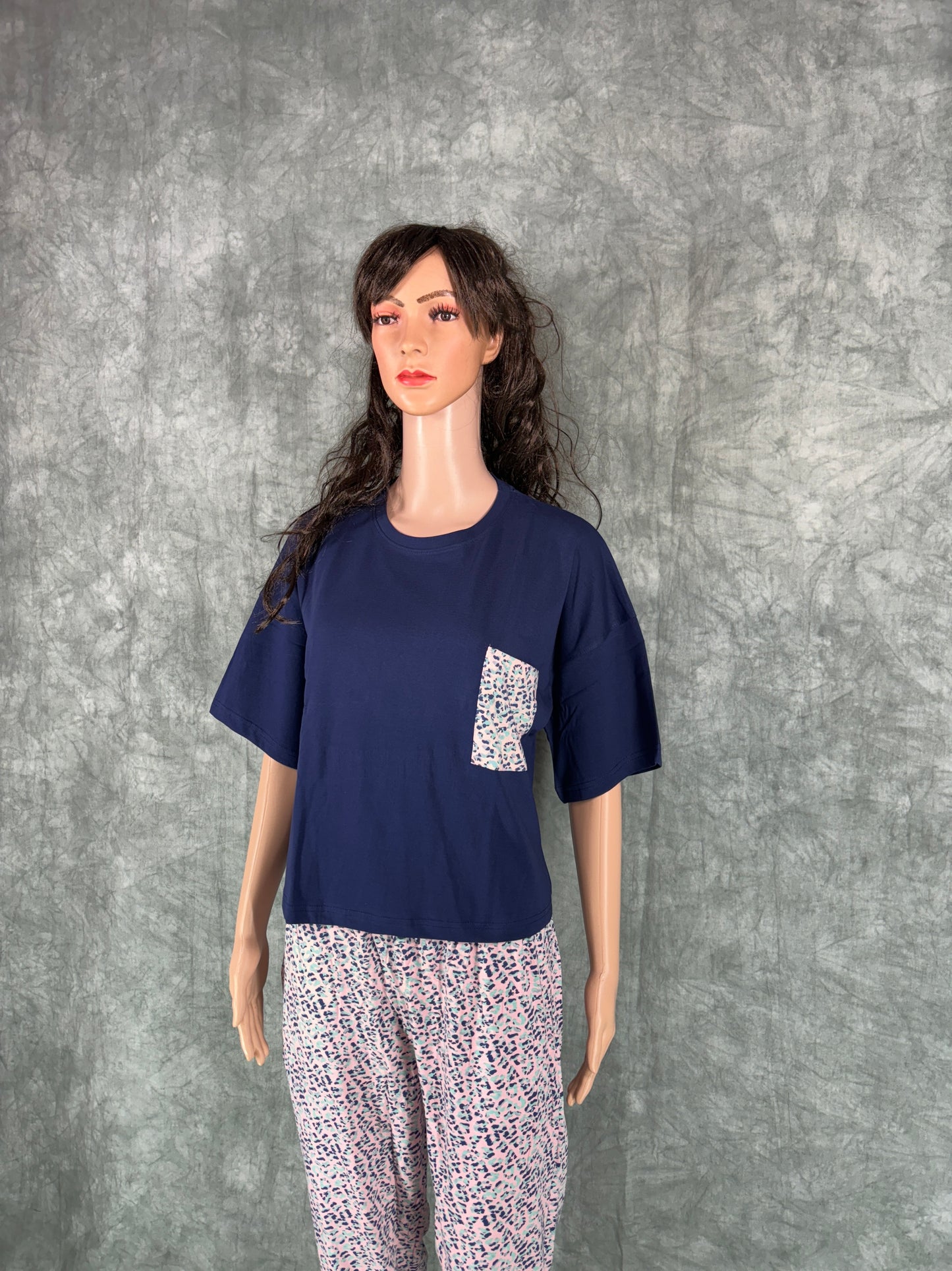 Serah Oversized T-Shirt & Pant for Women - Blue