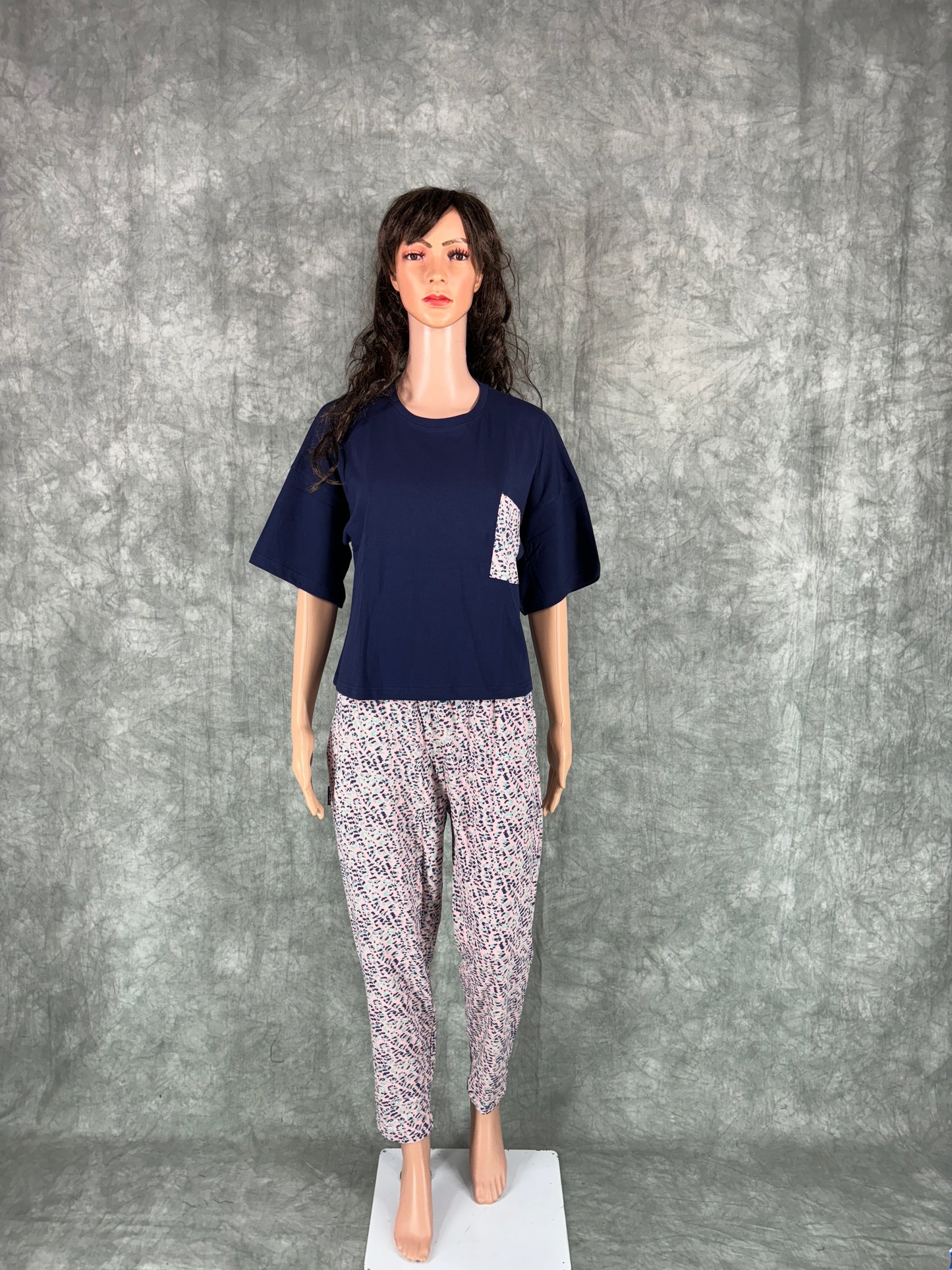 Serah Oversized T-Shirt & Pant for Women - Blue