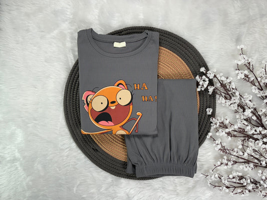 Girls Lycra Co-ord Set - Grey