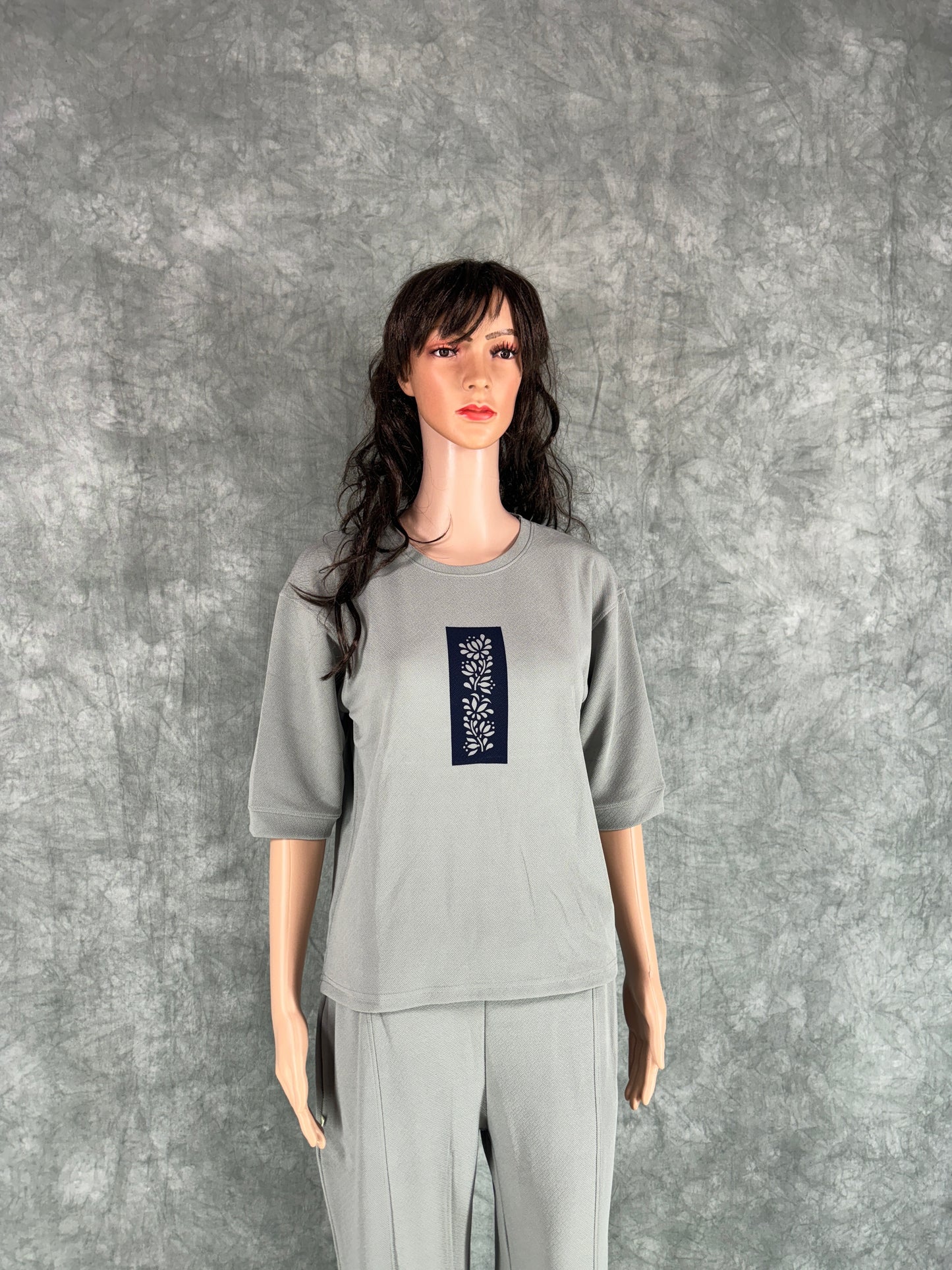 Pravya Cotton Blend Co-ord Set for Women - Grey