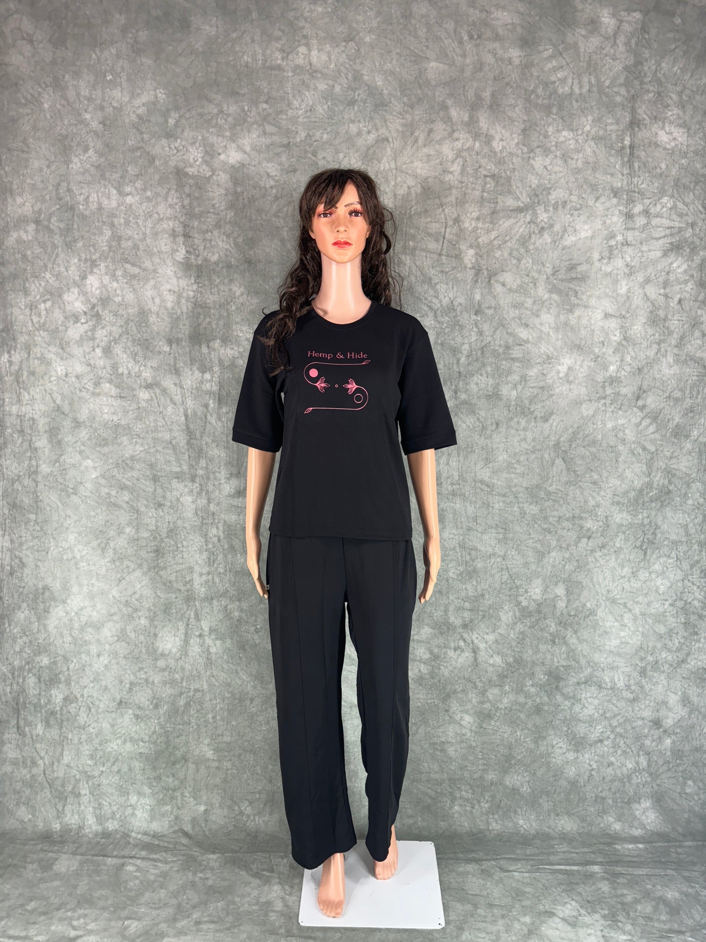 Pravya Cotton Blend Co-ord Set for Women - Black