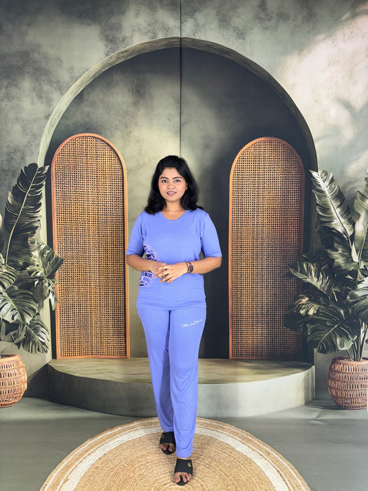 Soft Cotton Co-ord Set for Women - Blue