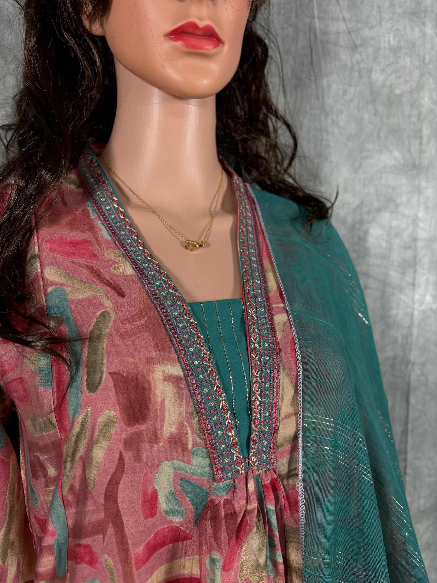 Tanya - Viscose Silk A-line Kurta With Pant and Dupatta