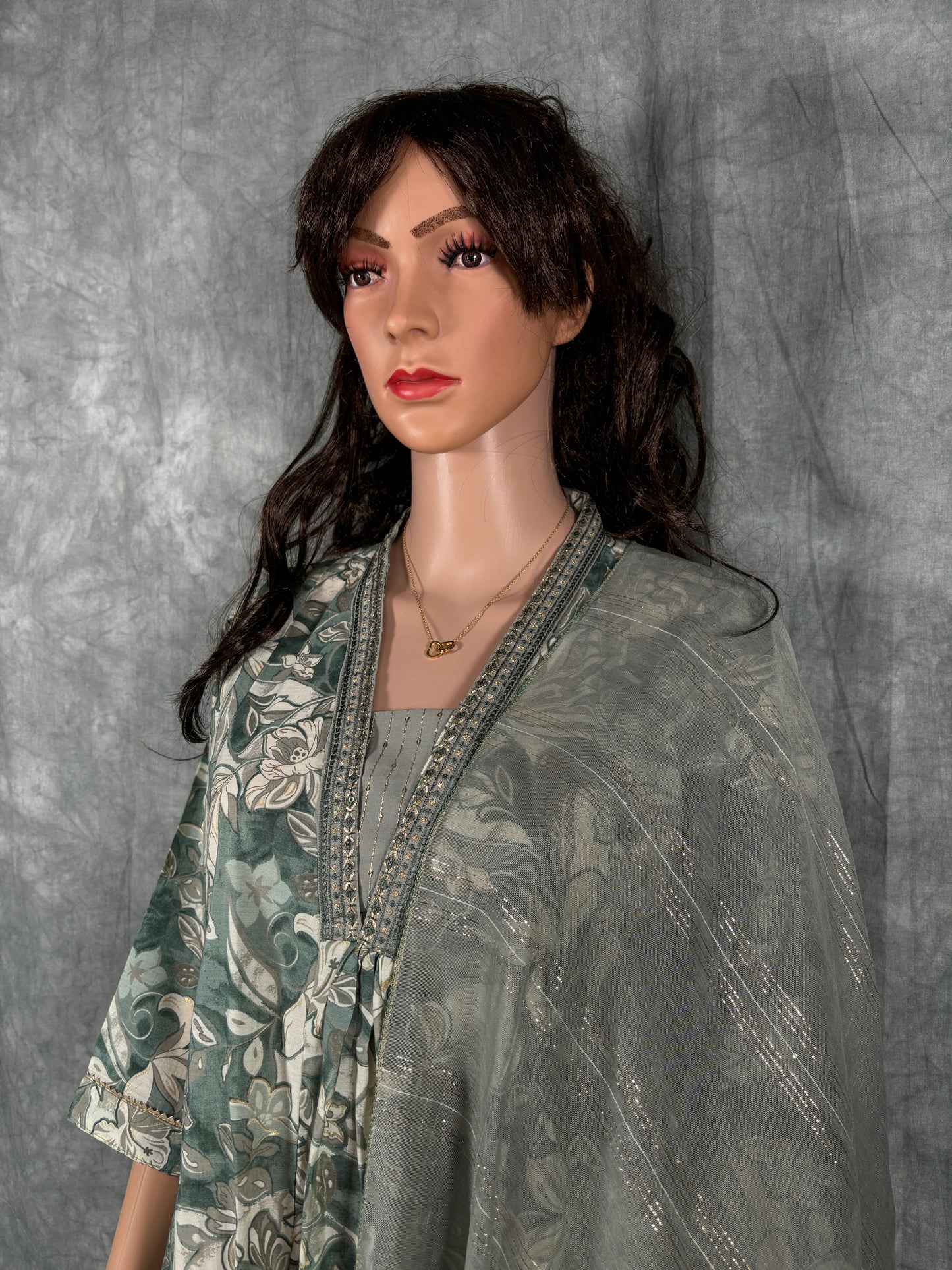 Inaya - Viscose Silk A-line Kurta with Pant and Dupatta