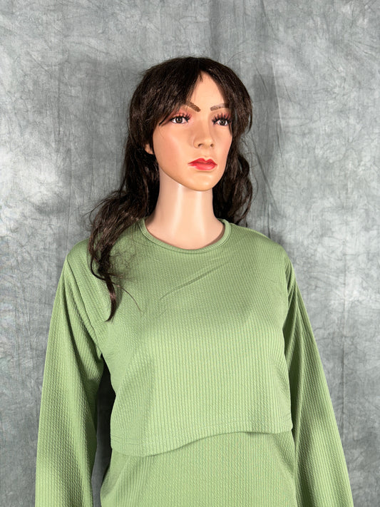 Maternity A-Line Dress - Green