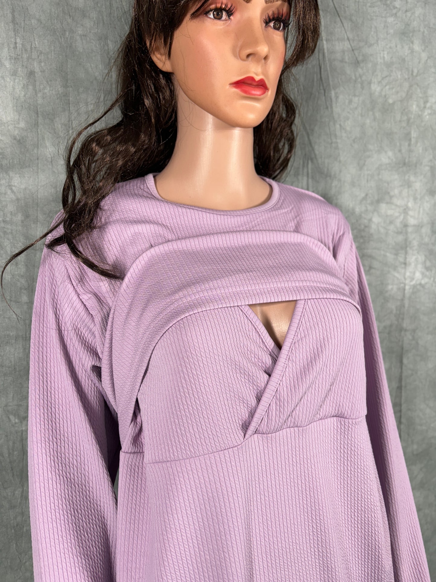 Maternity A-Line Dress - Lilac