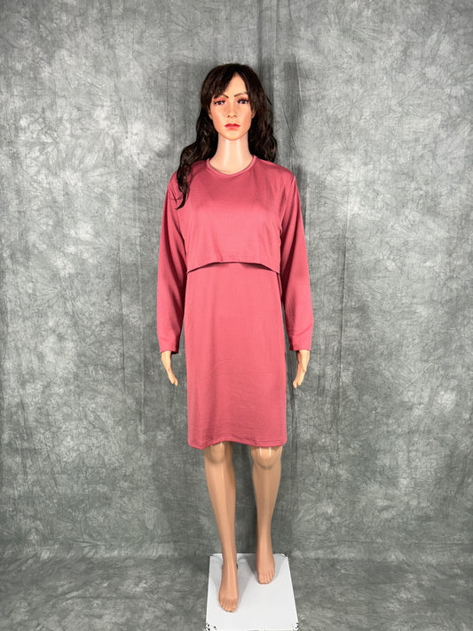 Maternity A-Line Dress - Mauve