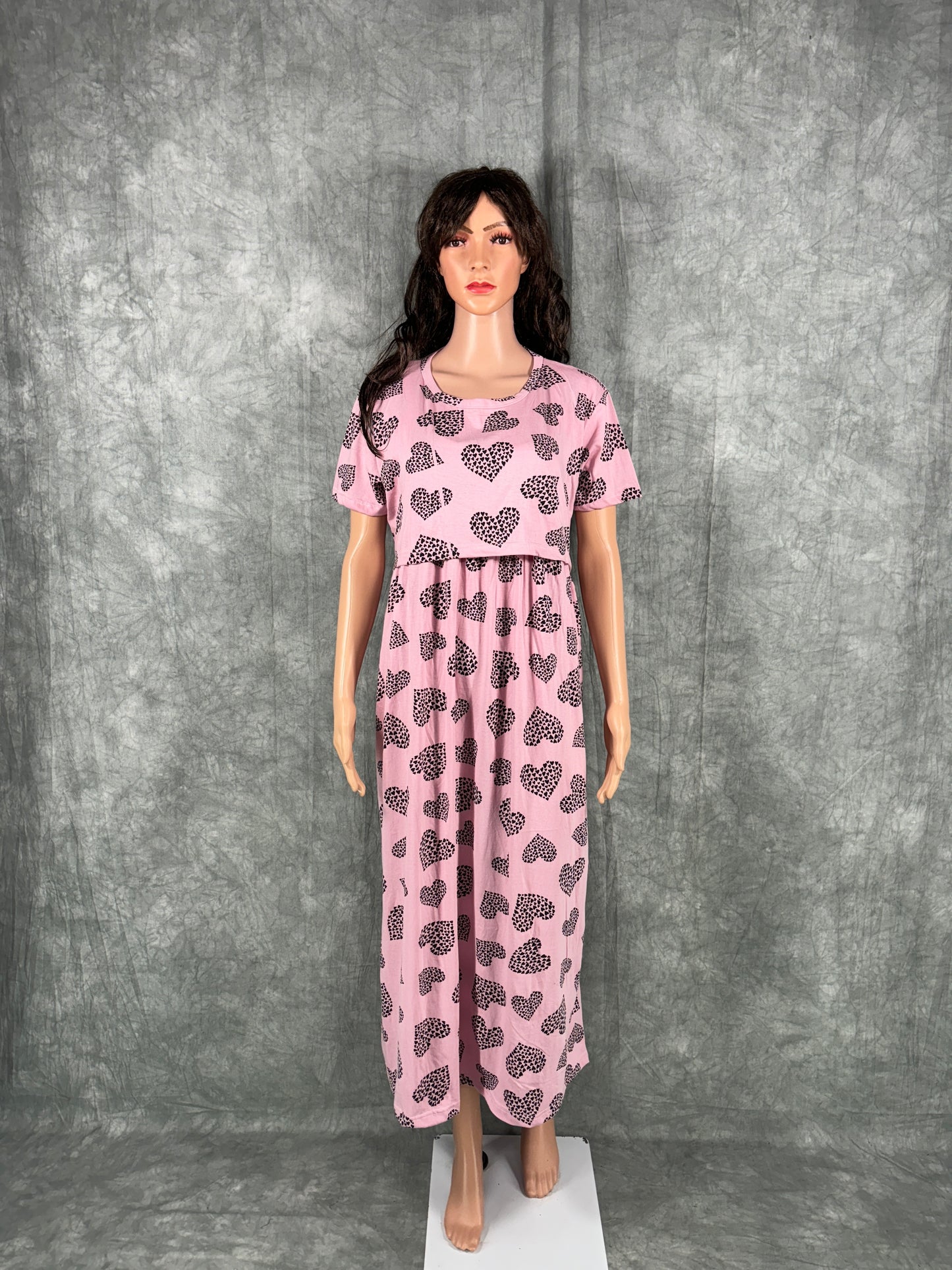 Soft Cotton Maternity Loungewear - Pink