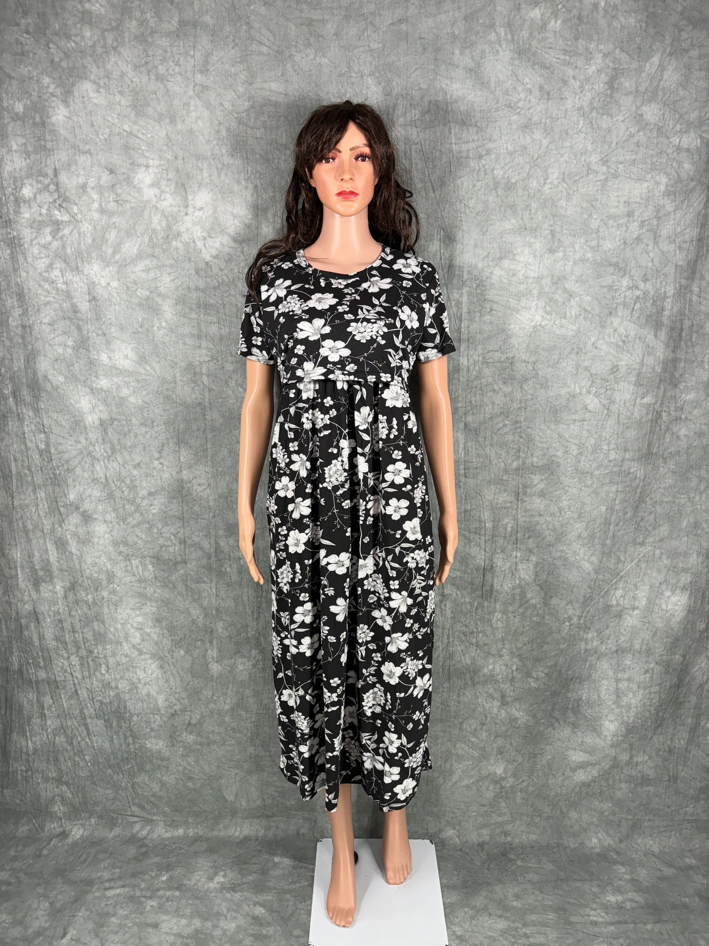 Soft Cotton Maternity Loungewear - Black