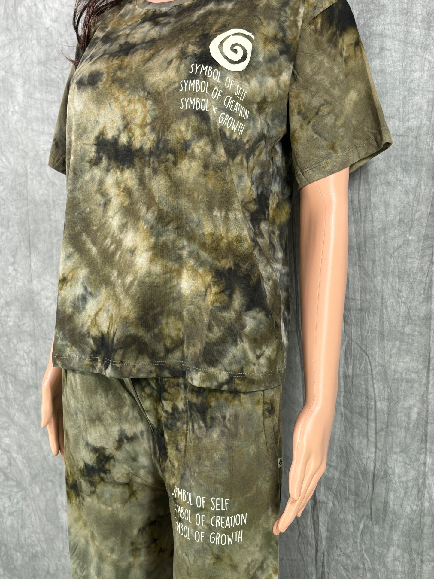 Tie & Dye Co-ord Set for Women - Green