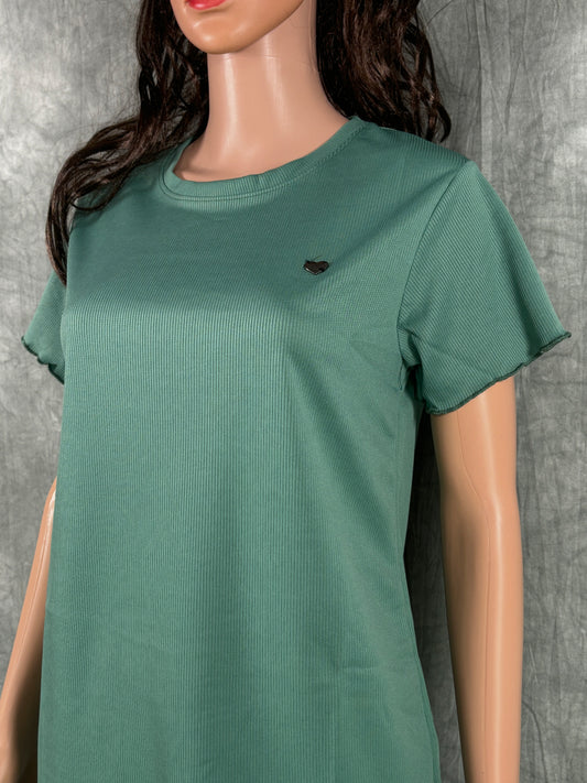 Cotton Blend Co-ord Set for Women - Teal Green