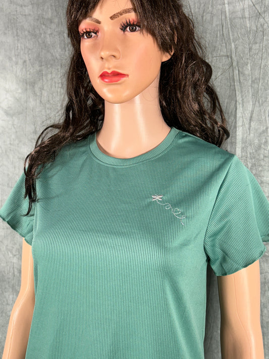 Cotton Blend Co-ord Set for Women - Teal Green