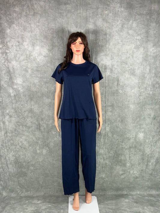 Cotton Blend Co-ord Set for Women - Midnight Blue