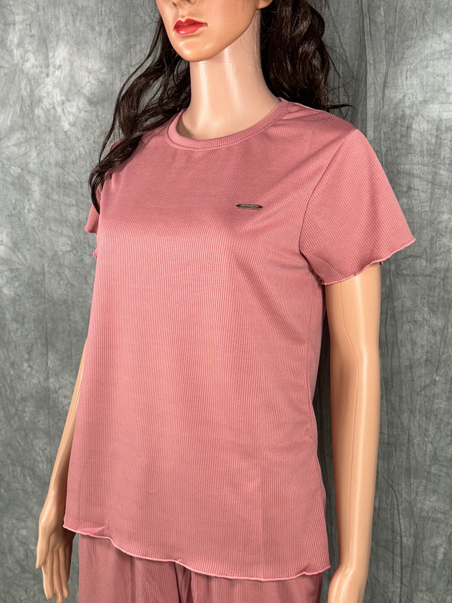 Cotton Blend Co-ord Set for Women - Salmon Pink