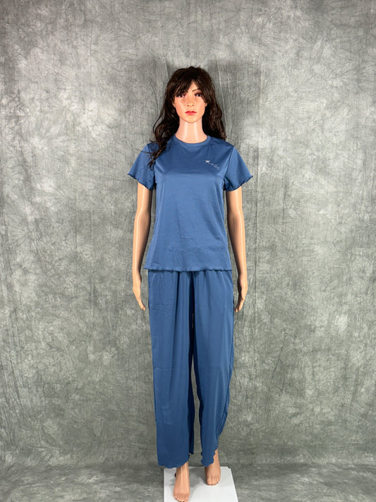 Cotton Blend Co-ord Set for Women - Yale Blue