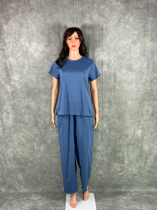 Cotton Blend Co-ord Set for Women - Yale Blue