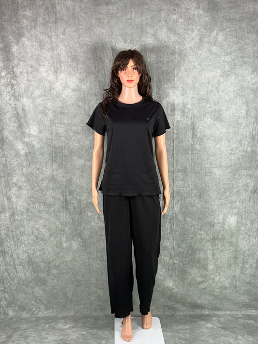 Cotton Blend Co-ord Set for Women - Black