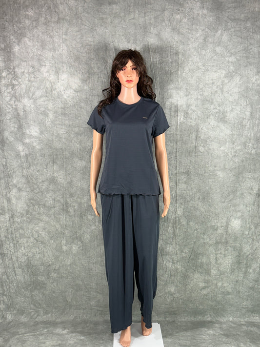 Cotton Blend Co-ord Set for Women - Anchor Grey