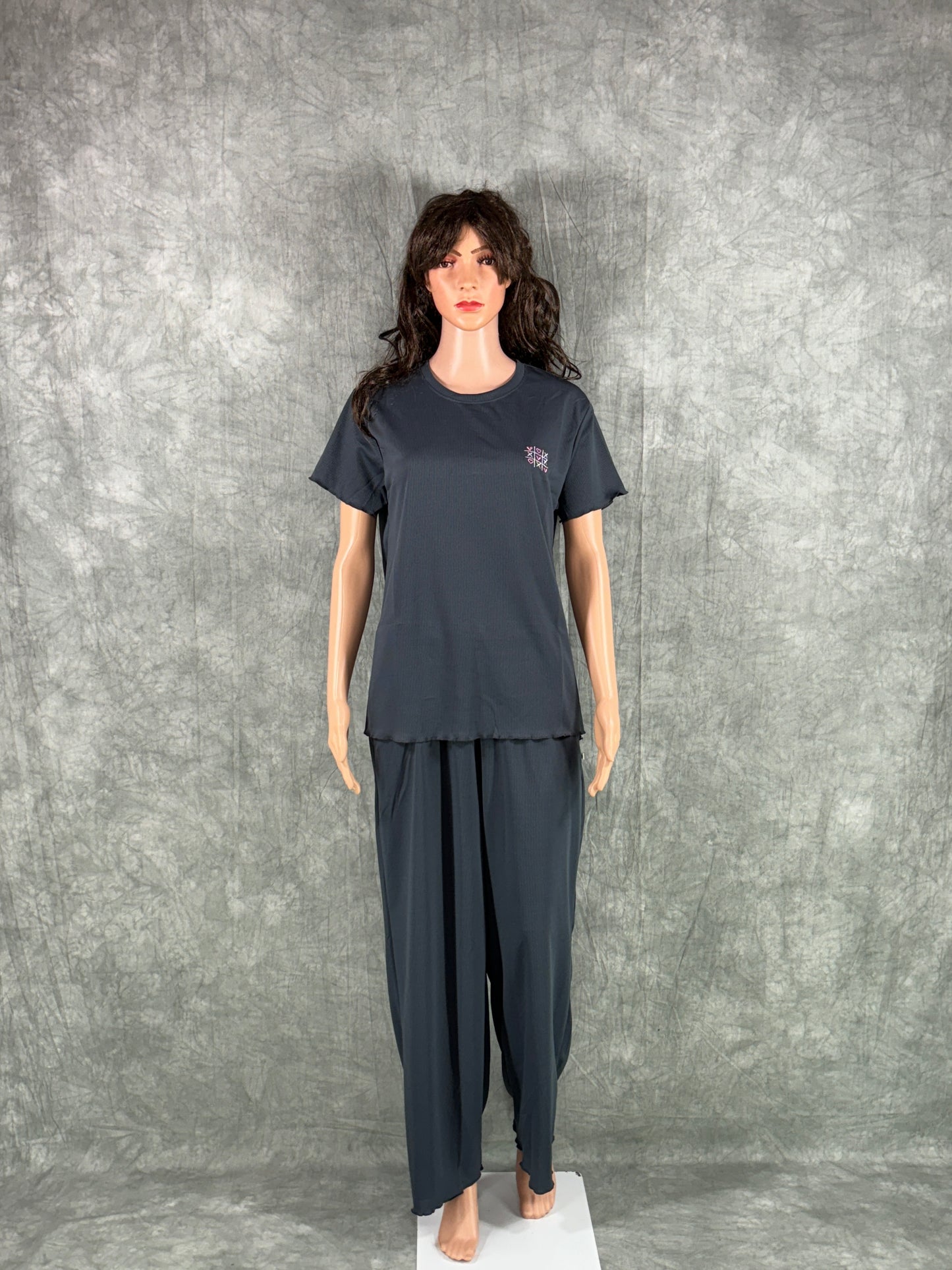 Cotton Blend Co-ord Set for Women - Anchor Grey