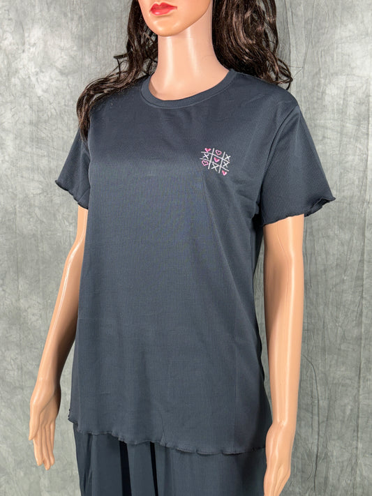 Cotton Blend Co-ord Set for Women - Anchor Grey