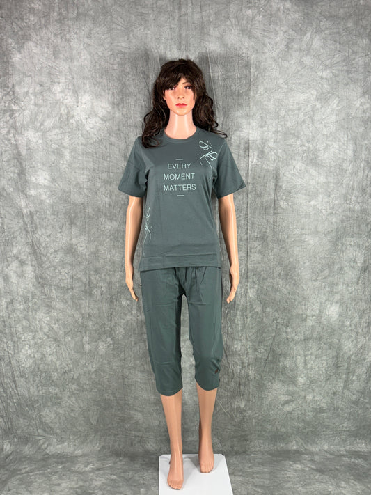 Capri Set for Women -  Thyme Green