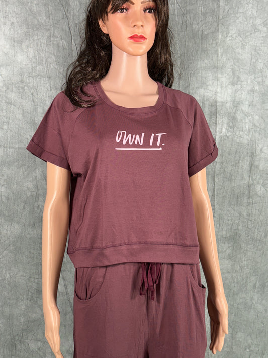 Crop Top & Cargo Pants for Women - Purple