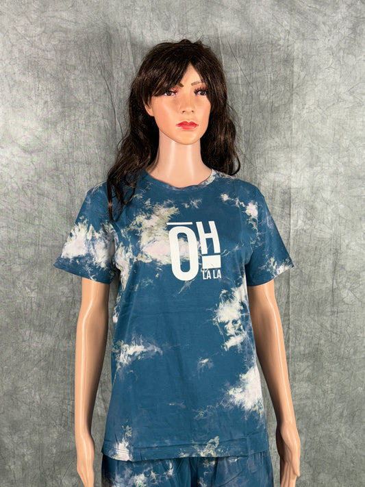 Dhriya Tie & Dye Shorts Set for Women - Blue