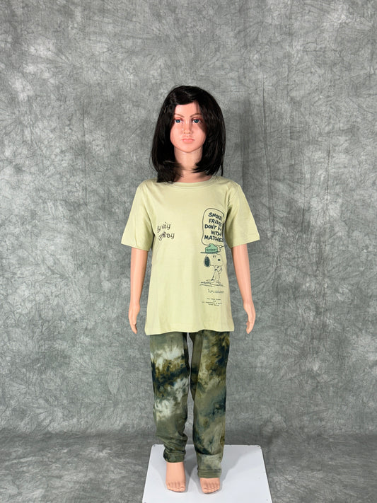 Girls Pyjama Set - Pista Green