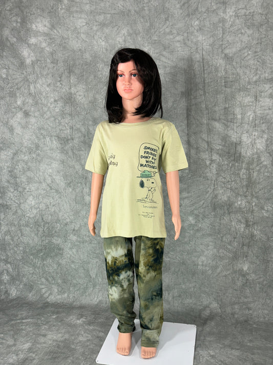Girls Pyjama Set - Pista Green