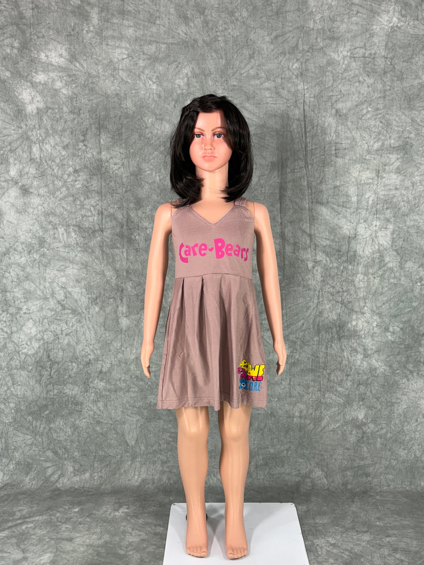 Kids Cotton Sleeveless Frock - Mauve