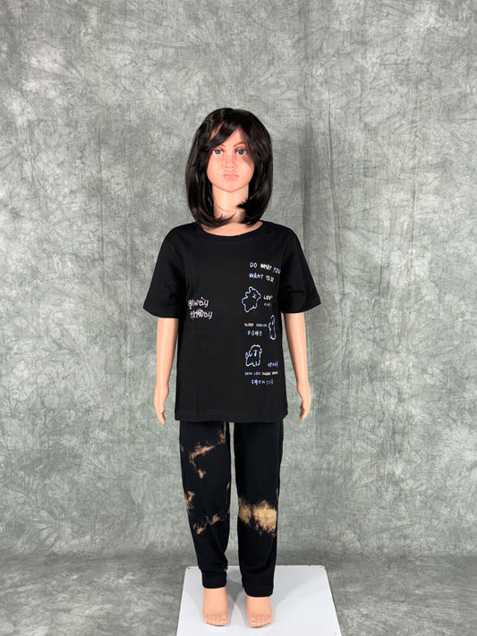 Girls Pyjama Set - Black