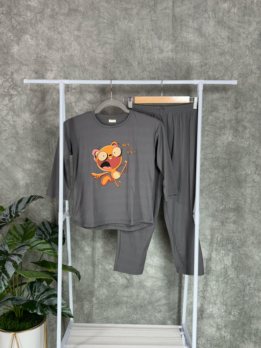 Girls Lycra Co-ord Set - Grey