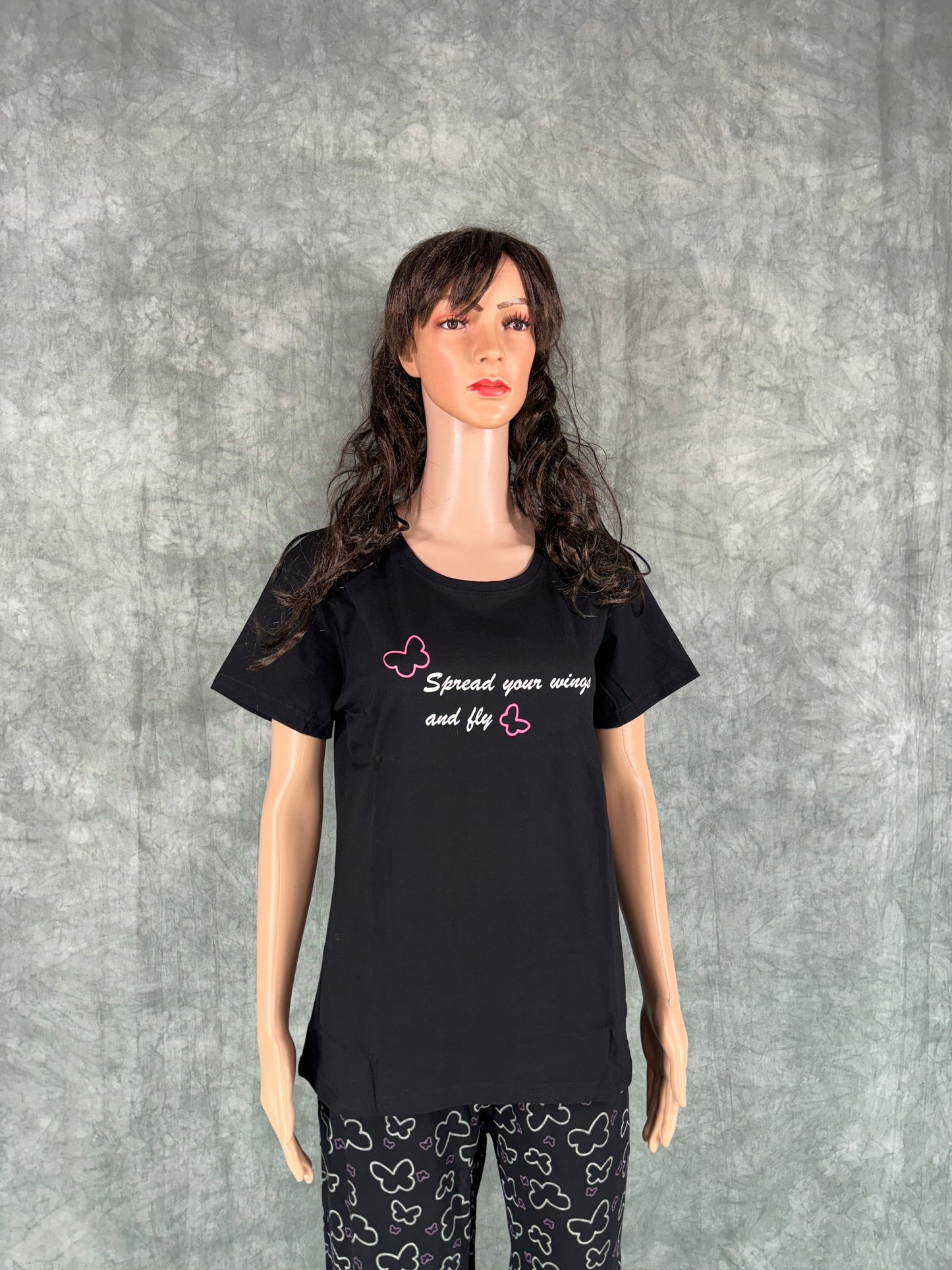 Haniya Cotton Co-ord Set for Women - Black
