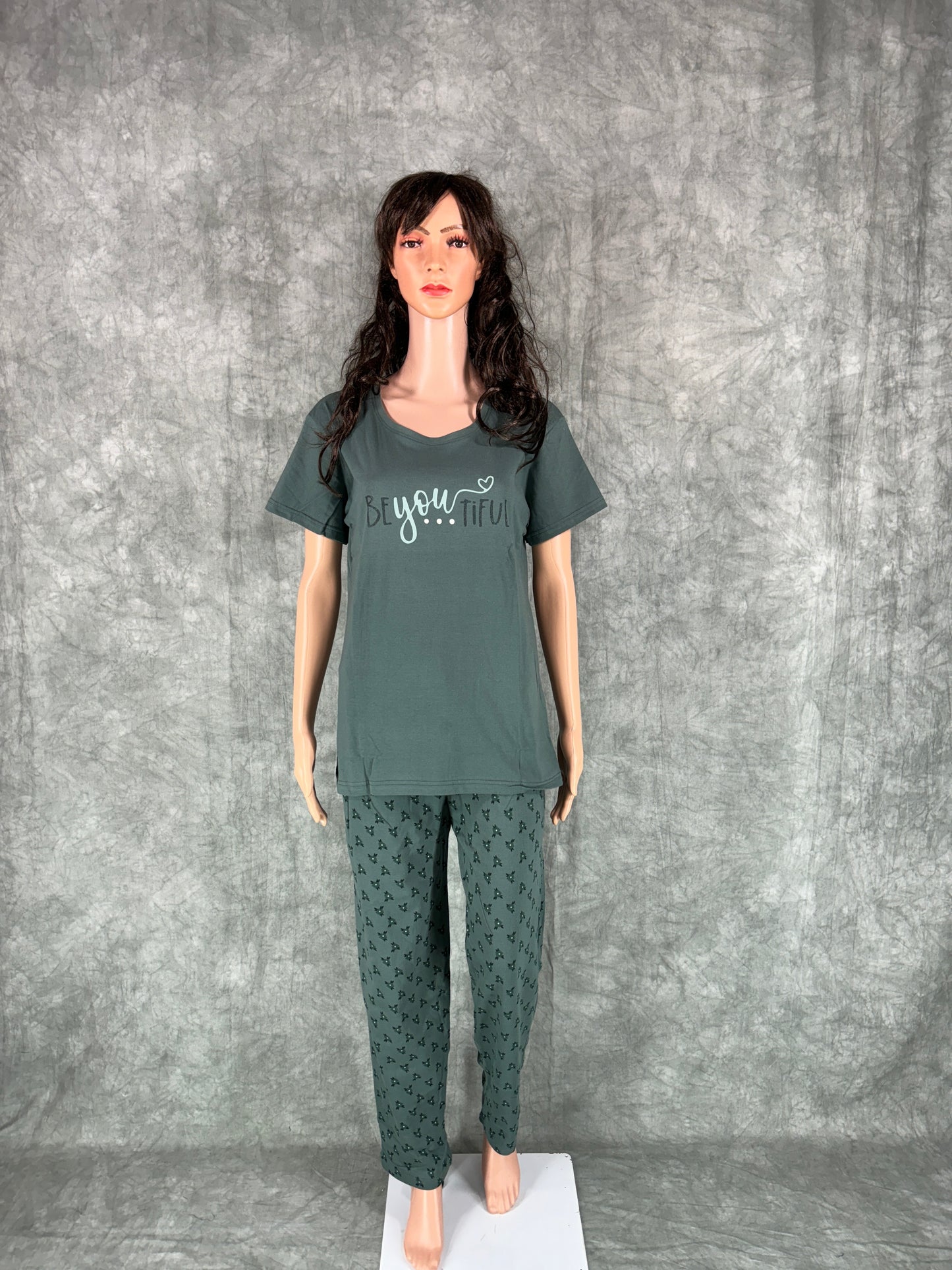 Haniya Cotton Co-ord Set for Women - Green