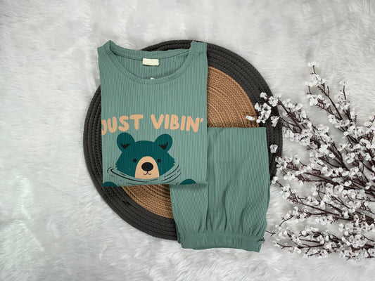 Girls Lycra Co-ord Set - Green