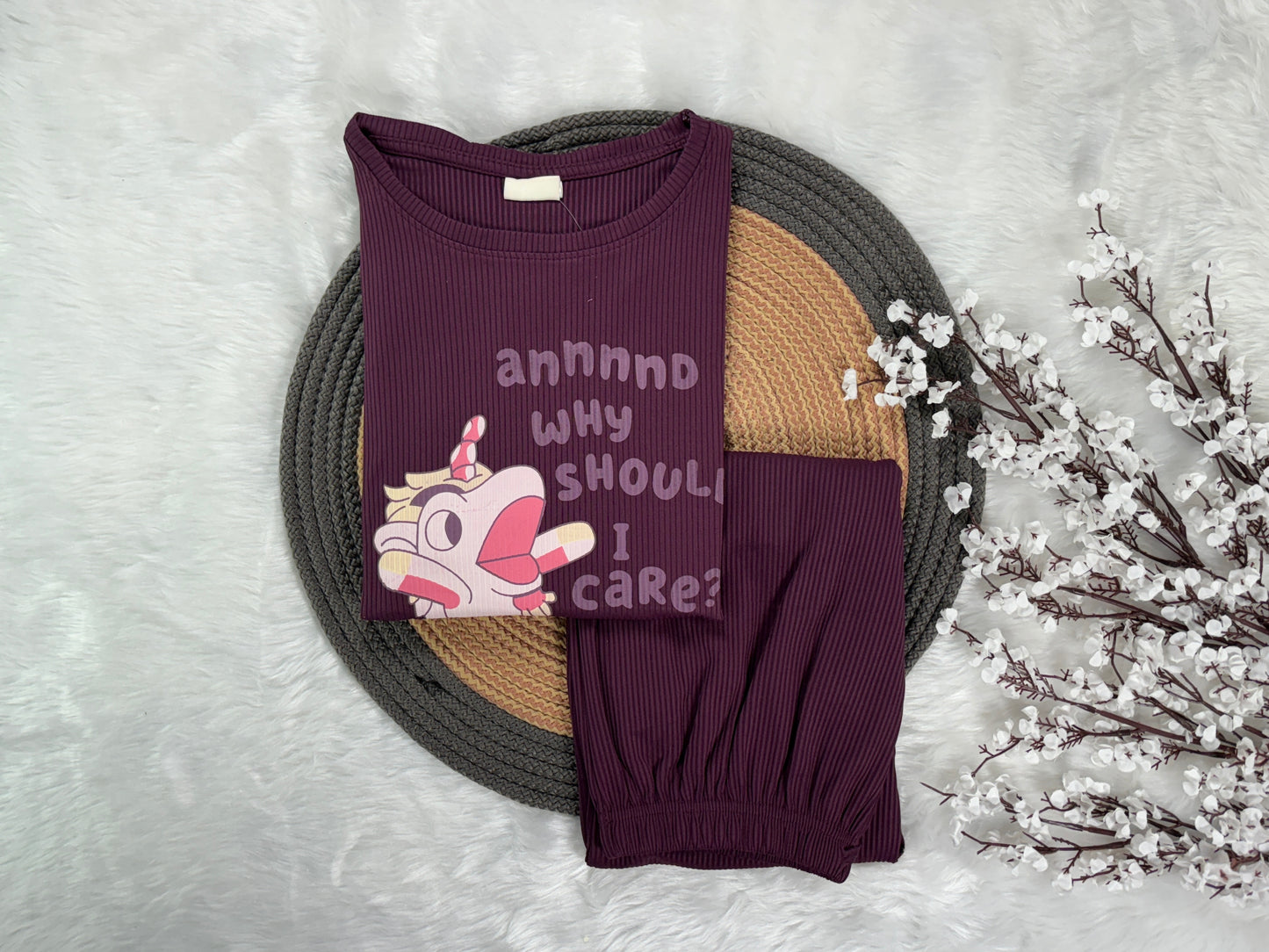 Girls Lycra Co-ord Set - Purple