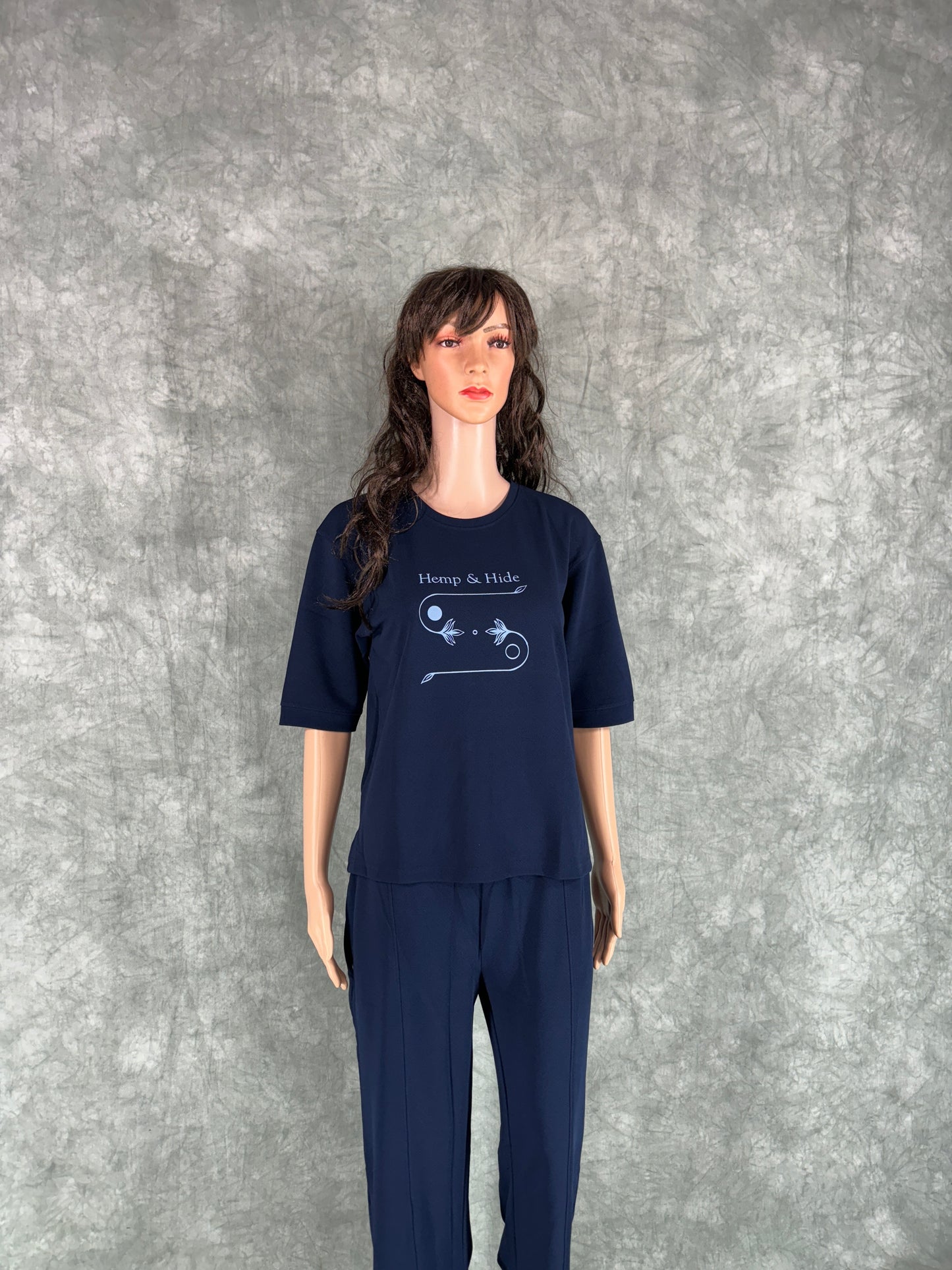Pravya Cotton Blend Co-ord Set for Women - Dark Blue