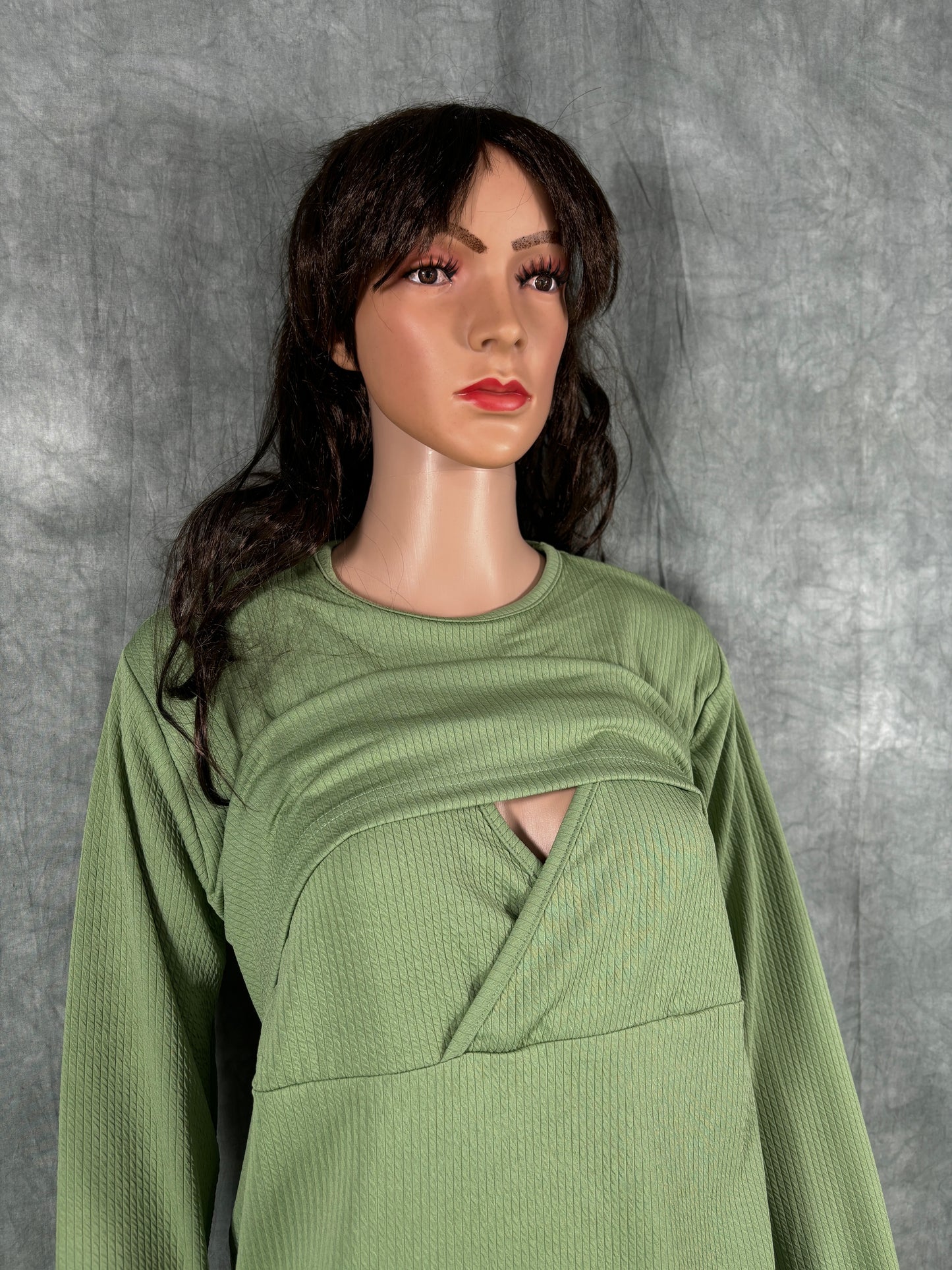 Maternity A-Line Dress - Green