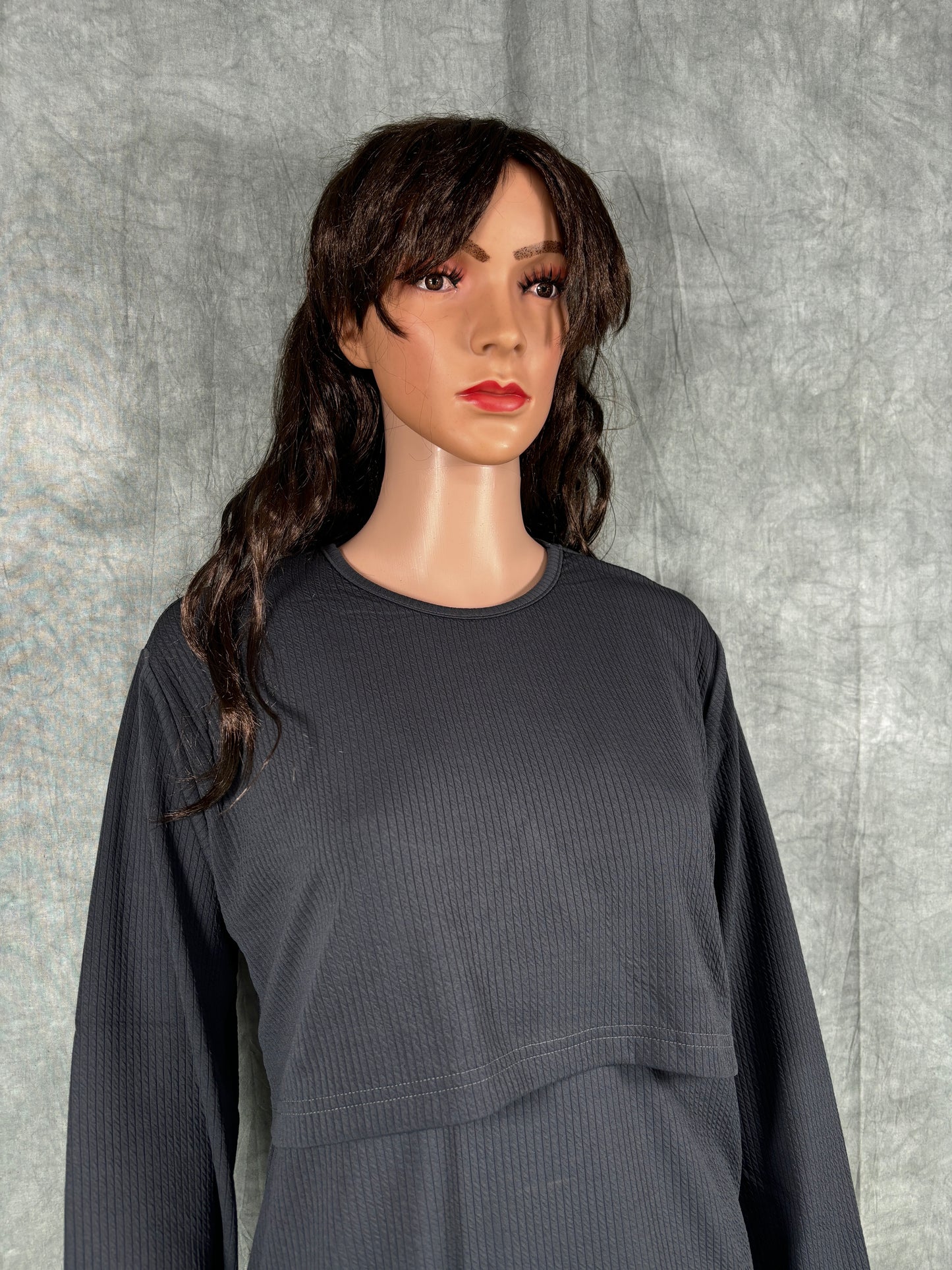 Maternity A-line Dress - Grey