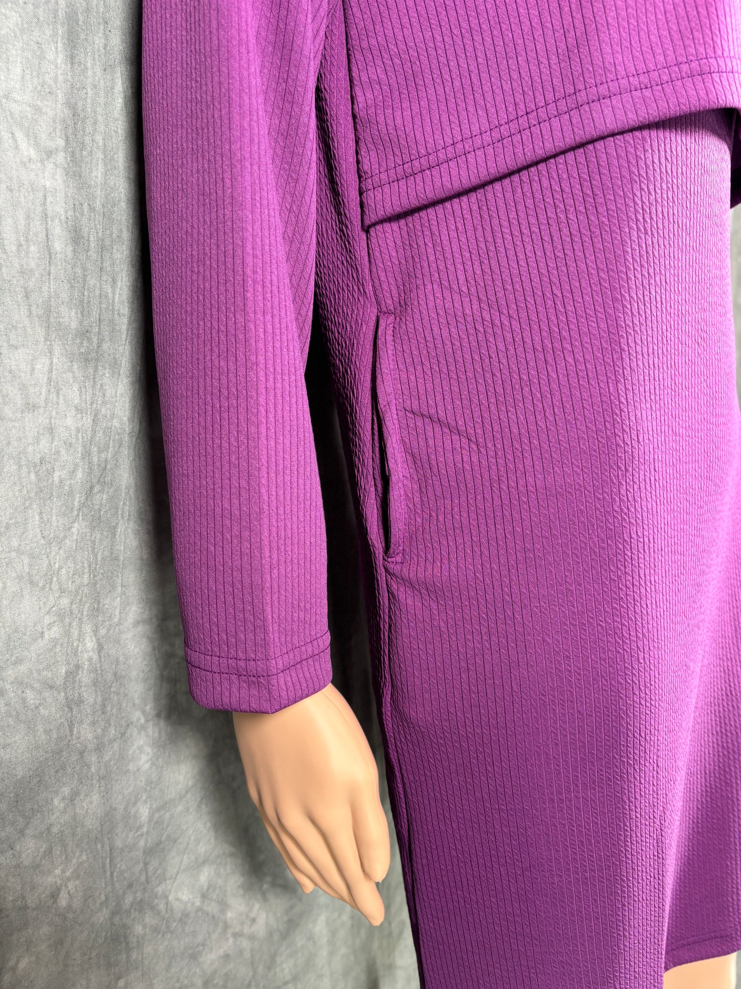 Maternity A-Line Dress - Purple