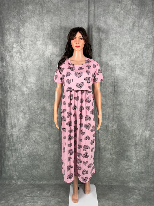 Soft Cotton Maternity Loungewear - Pink