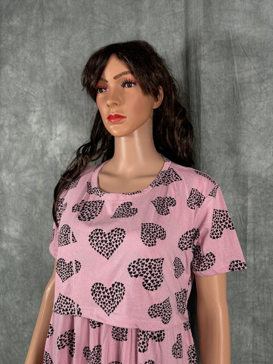 Soft Cotton Maternity Loungewear - Pink
