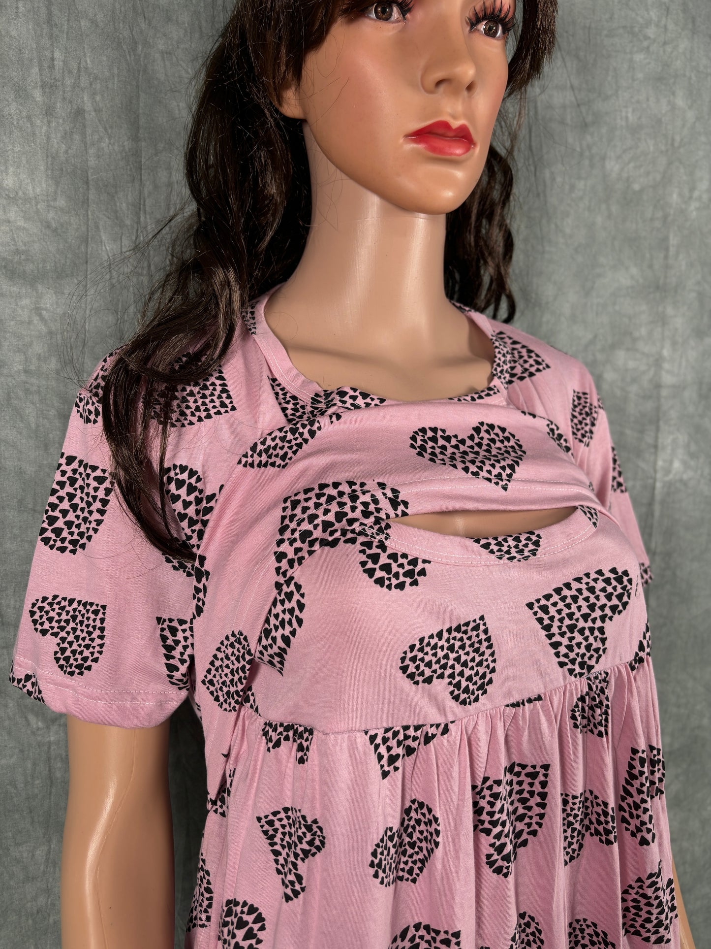 Soft Cotton Maternity Loungewear - Pink